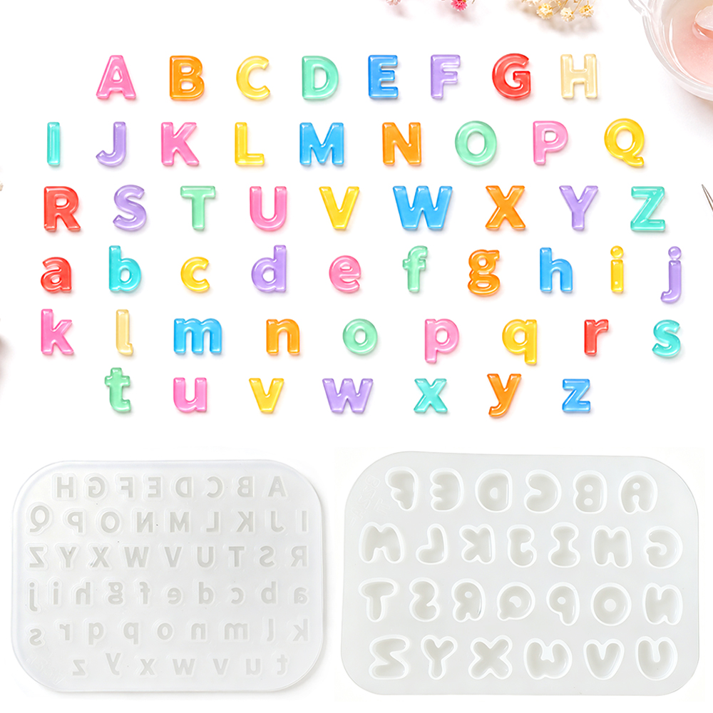 Resin Art Alphabet - Силиконовая форма S0321 мини-размера для изготовления