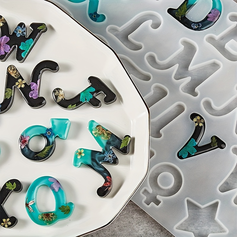 Resin Art Alphabet - Силиконовая форма для литья из смолы,