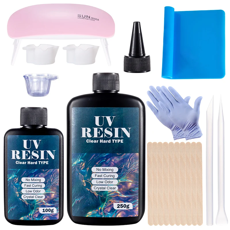 Resin Art Equipment - Набор твердого УФ-клея из смолы, быстроотверждаемый