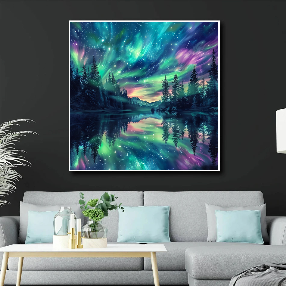 Безрамная алмазная мозаика DIY – обзор и цена Resin Art Wallpaper
